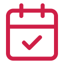 Pictogramme calendrier check