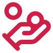Pictogramme argent qui tombent dans la main